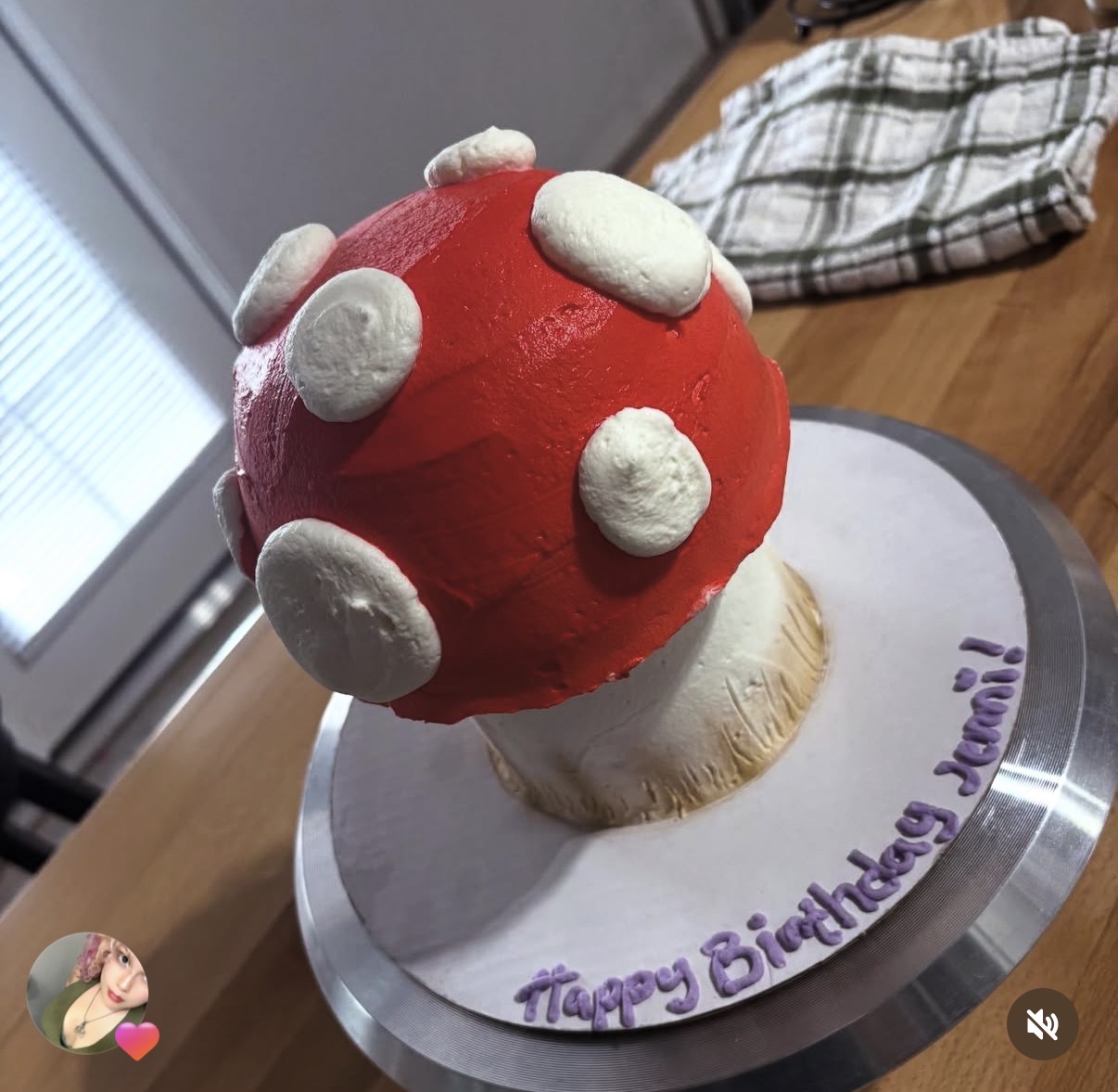 Whimsical mushroom cake