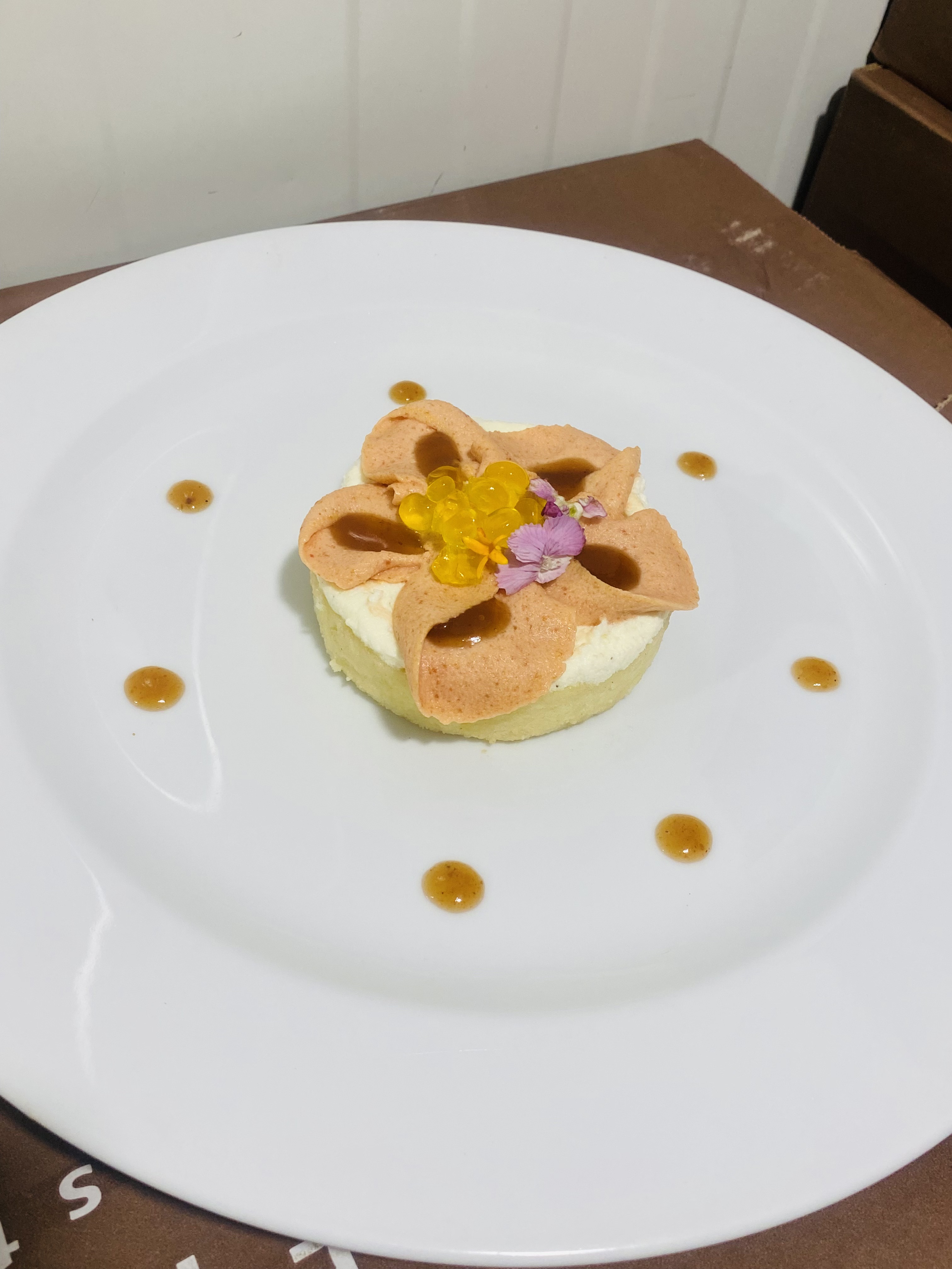 Plated mousse tart